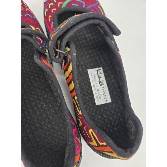Kuna Prints Molas Art Shoes Vegan Mary Jane Flat Handcrafted Sz 36 US 5.5 - Picture 6 of 9